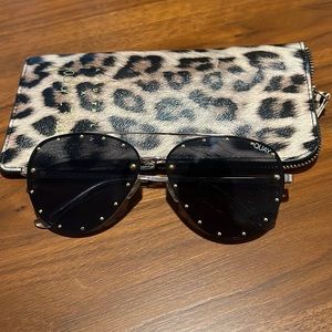 Quay Studded Aviator Sunglasses